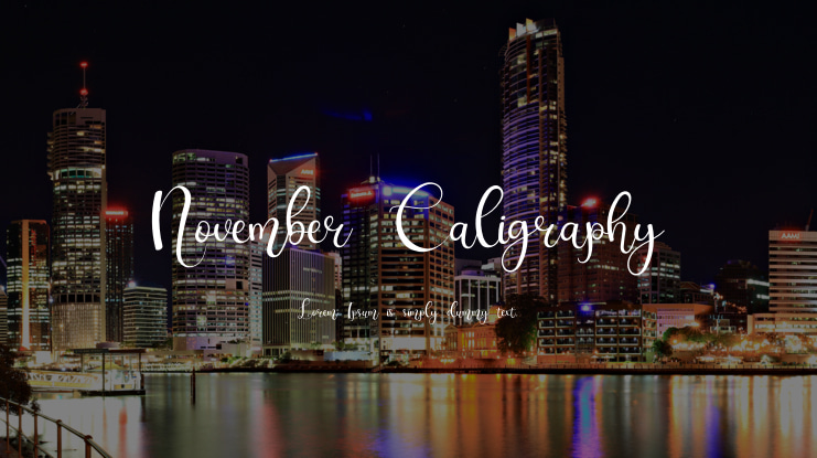 November Caligraphy Font