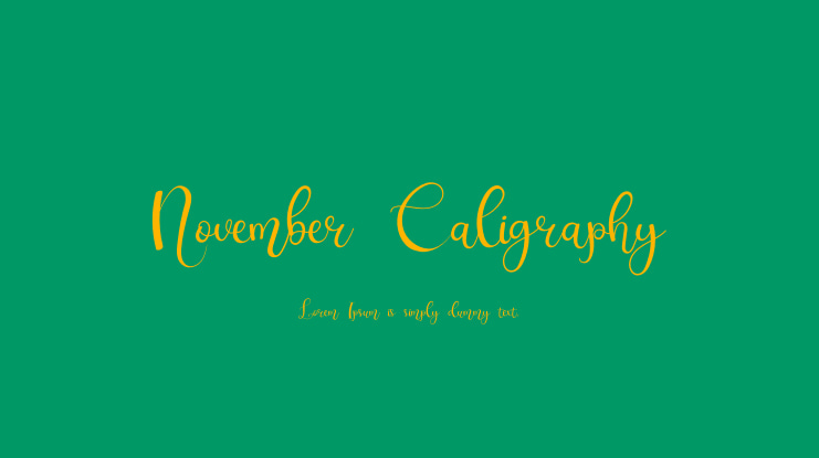 November Caligraphy Font
