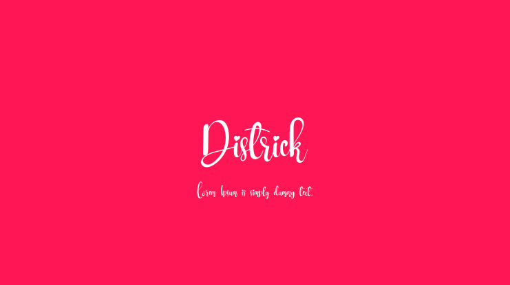 Districk Font
