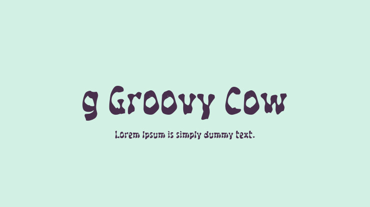 g Groovy Cow Font
