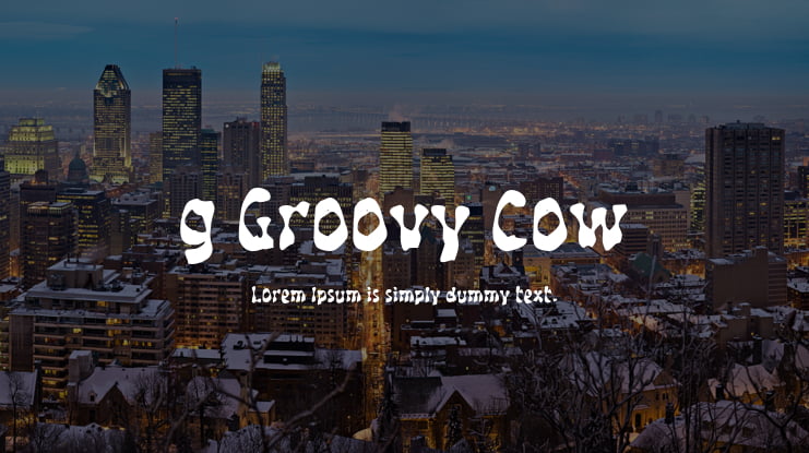 g Groovy Cow Font