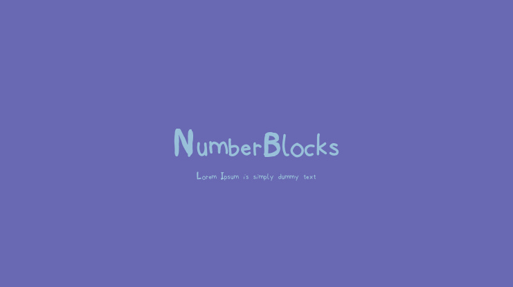 NumberBlocks Font