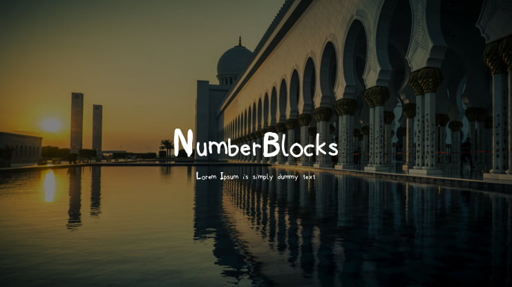 NumberBlocks Font