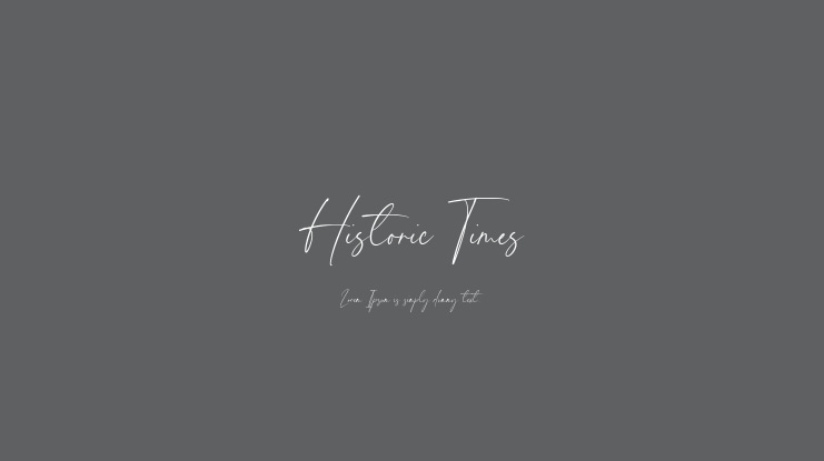 Historic Times Font