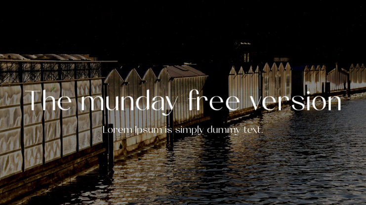 The munday free version Font
