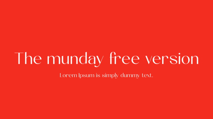 The munday free version Font
