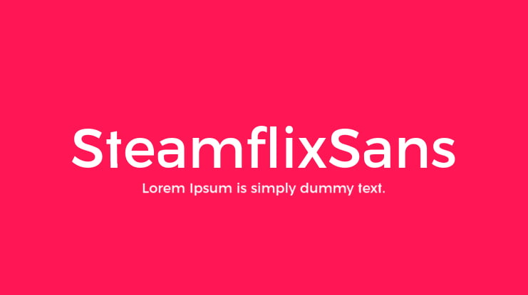 SteamflixSans Font Family