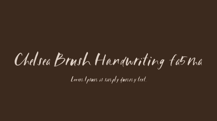 Chelsea Brush Handwriting_fa5ma Font