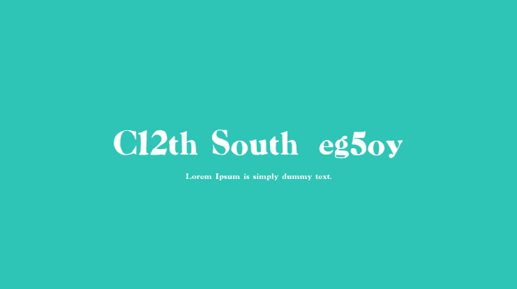C12th South_eg5oy Font