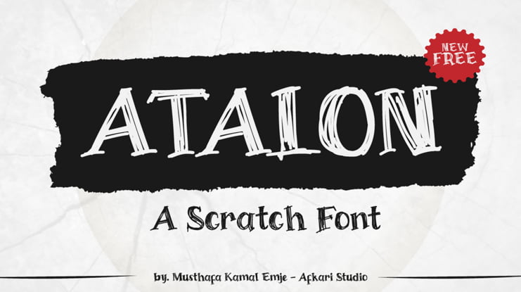 Atalon - A Scratched Font