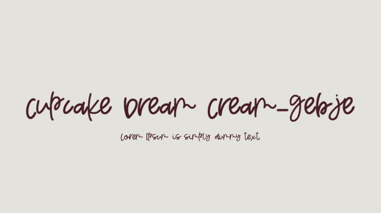 Cupcake Dream Cream_gebje Font