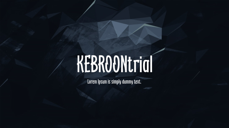 KEBROONtrial Font
