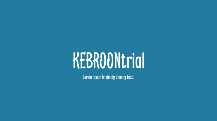 KEBROONtrial Font