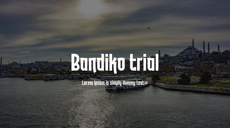 Bandiko trial Font