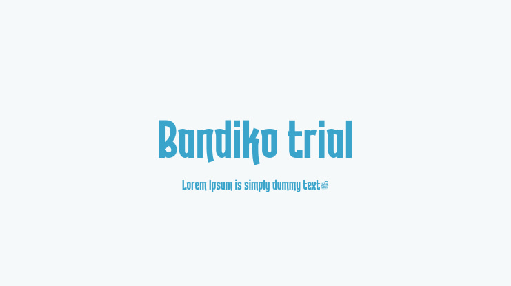 Bandiko trial Font