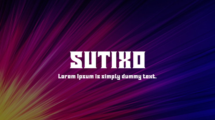 SUTIXO Font Family