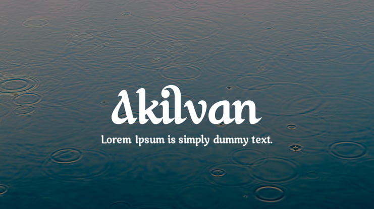 Akilvan Font