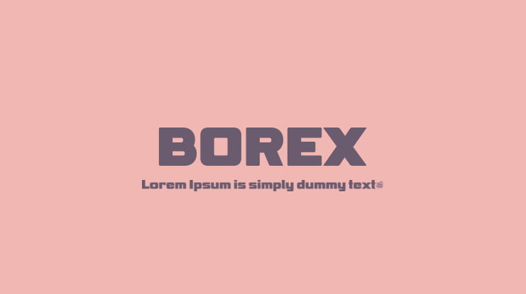 BOREX Font Family