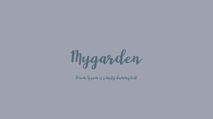 Mygarden Font