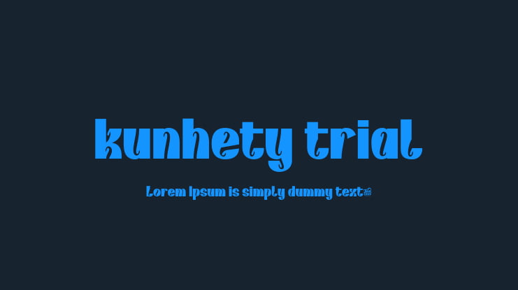 kunhety trial Font