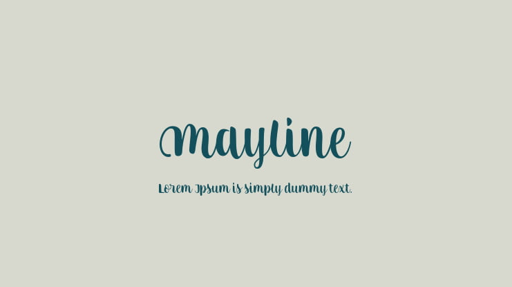 Mayline Font