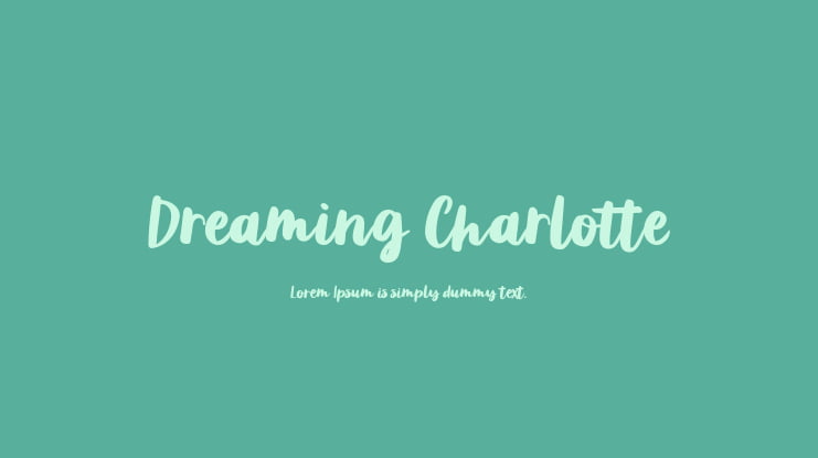 Dreaming Charlotte Font