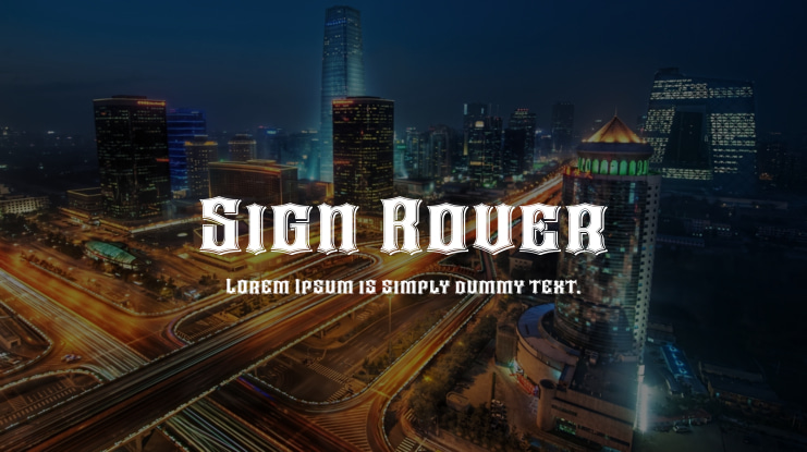 Sign Rover Font