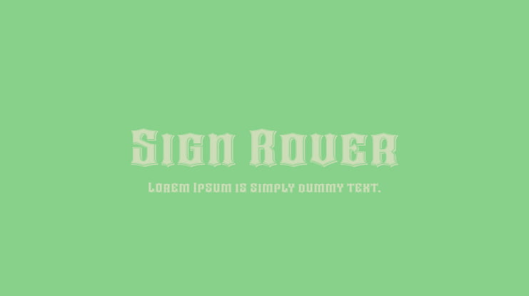 Sign Rover Font