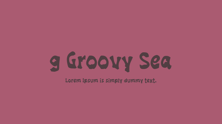 g Groovy Sea Font