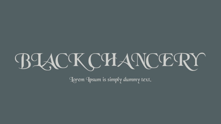 BLACK CHANCERY Font
