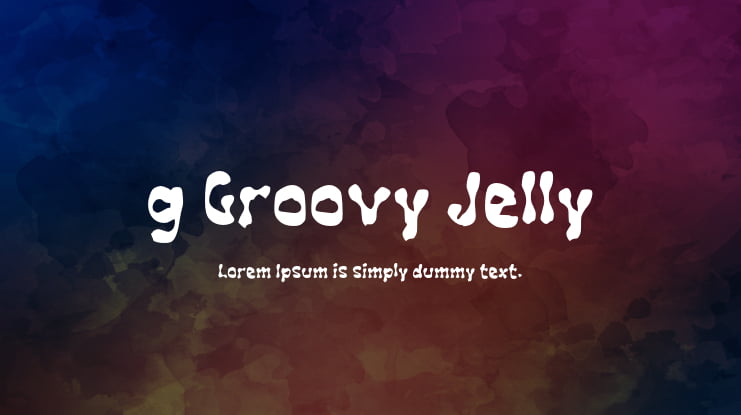 g Groovy Jelly Font