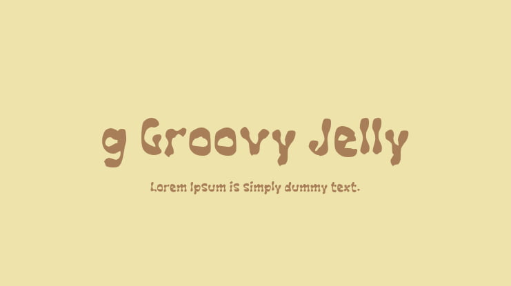 g Groovy Jelly Font
