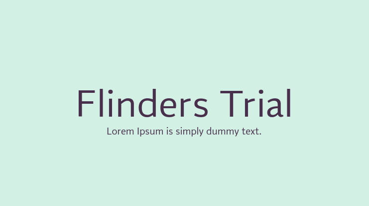 Flinders Trial Font Family