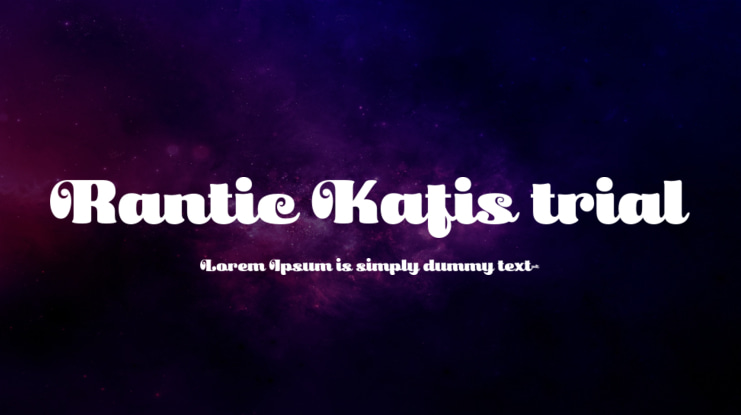 Rantic Kafis trial Font