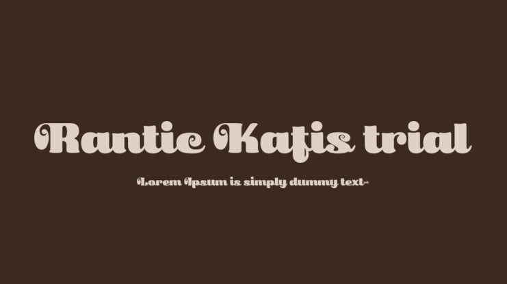 Rantic Kafis trial Font