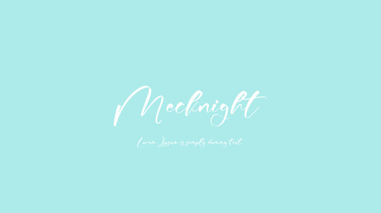 Mecknight Font