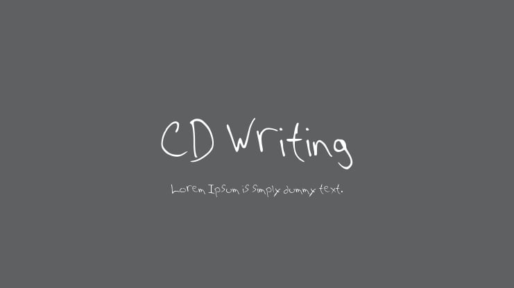 CD Writing Font