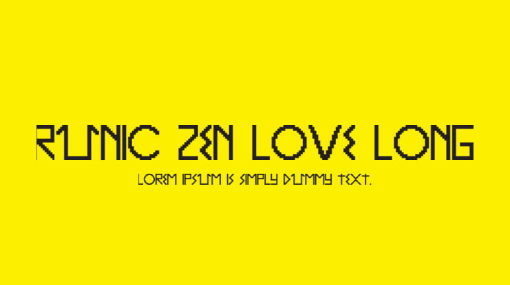 Runic Zen Love Long Font Family