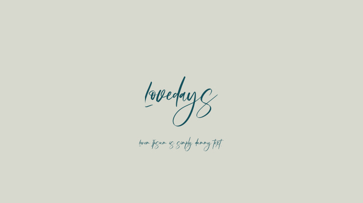 Lovedays Font