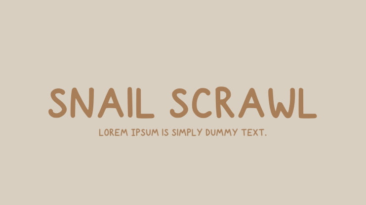 Snail Scrawl Font