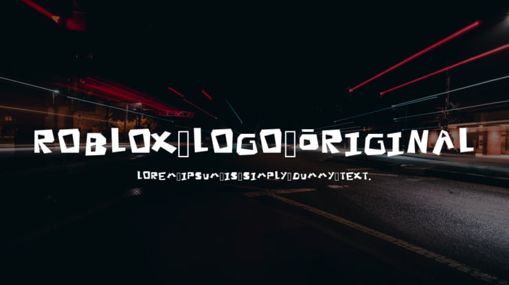 Roblox Logo Original Font