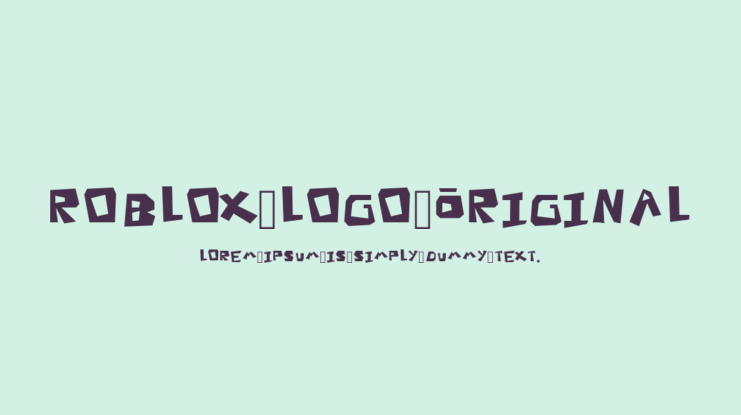 Roblox Logo Original Font