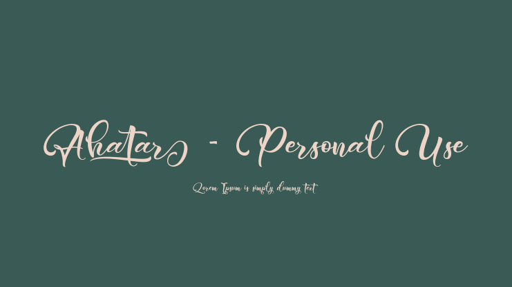 Ahatar - Personal Use Font