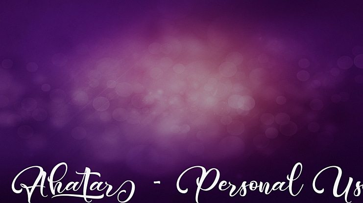 Ahatar - Personal Use Font