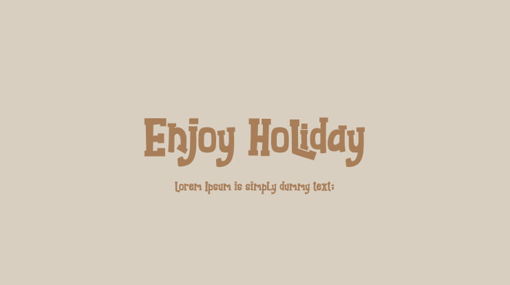Enjoy Holiday Font