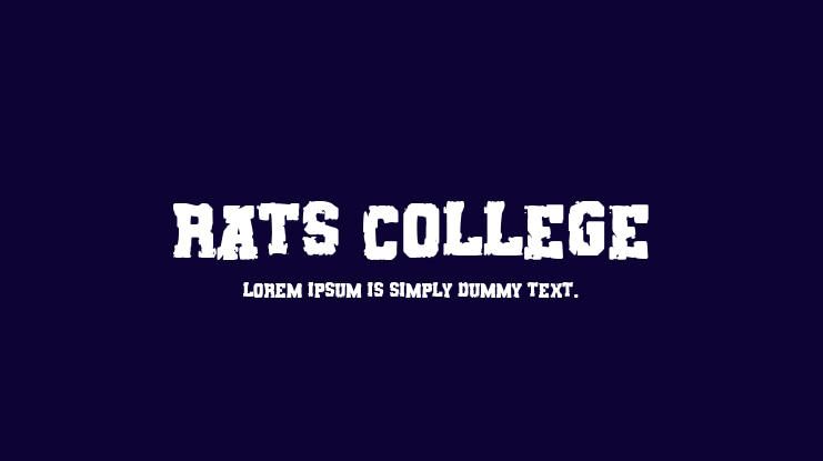 Rats College Font