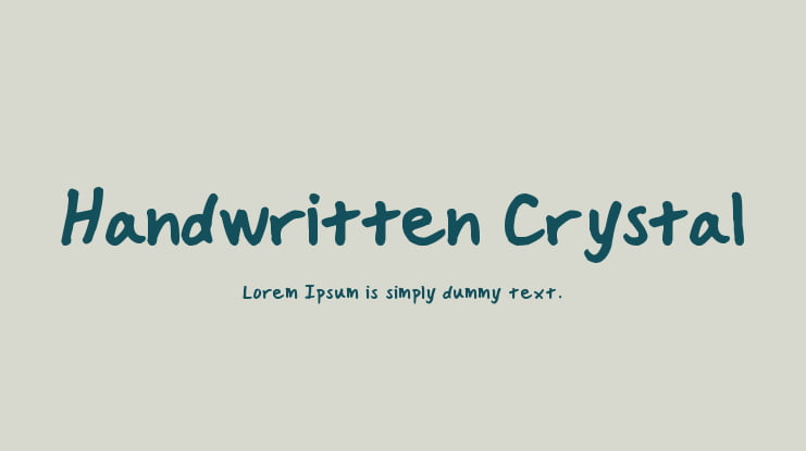 Handwritten Crystal Font