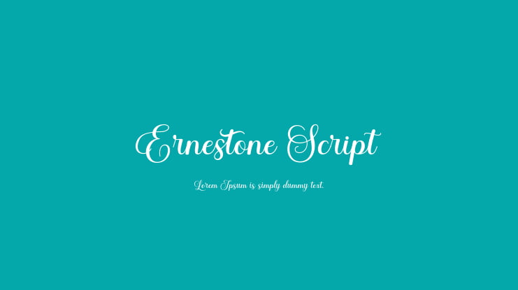 Ernestone Script Font