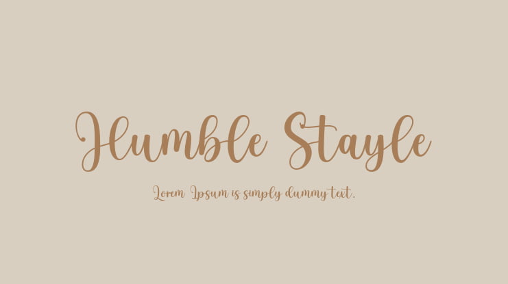 Humble Stayle Font