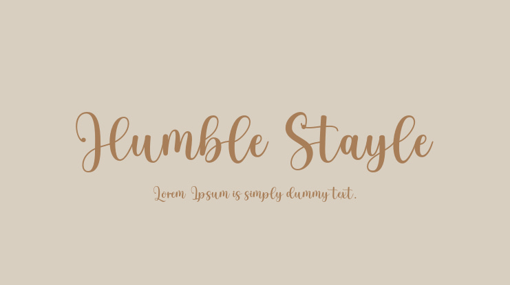 Humble Stayle Font